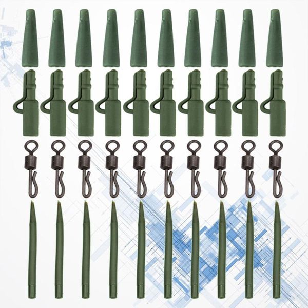 fishing accessories 40pcs/set carp tackle anti-slip swivel lead sleeve tail rubber kit (green)
fishing accessories 40pcs/set carp tackle anti-slip swivel lead sleeve tail rubber kit (green)
