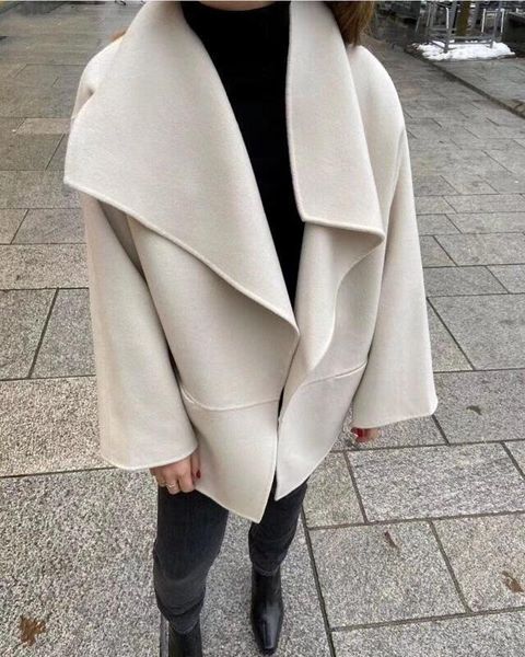 women's wool & blends women coat mid-length and cashmere lapel short five colors, Black
women's wool & blends women coat mid-length and cashmere lapel short five colors, Black
