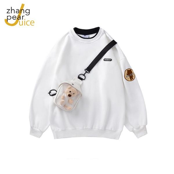 men hoodie sweatshirt men harajuku o neck pullover with bear bag spring autumn long sleeves sweatshirts, Black
men hoodie sweatshirt men harajuku o neck pullover with bear bag spring autumn long sleeves sweatshirts, Black