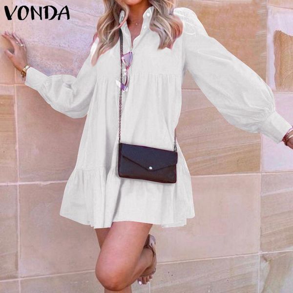 casual dresses women dress 2021 vonda summer sundress lapel collar pleated puff sleeve mini button up ruffled hem shirts vestido, Black;gray
casual dresses women dress 2021 vonda summer sundress lapel collar pleated puff sleeve mini button up ruffled hem shirts vestido, Black;gray