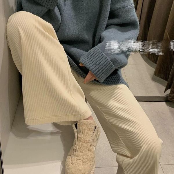 women's pants & capris rimocy 2021 vintage corduroy wide leg women autumn winter warm high waisted trousers woman casual loose female s, Black;white
women's pants & capris rimocy 2021 vintage corduroy wide leg women autumn winter warm high waisted trousers woman casual loose female s, Black;white