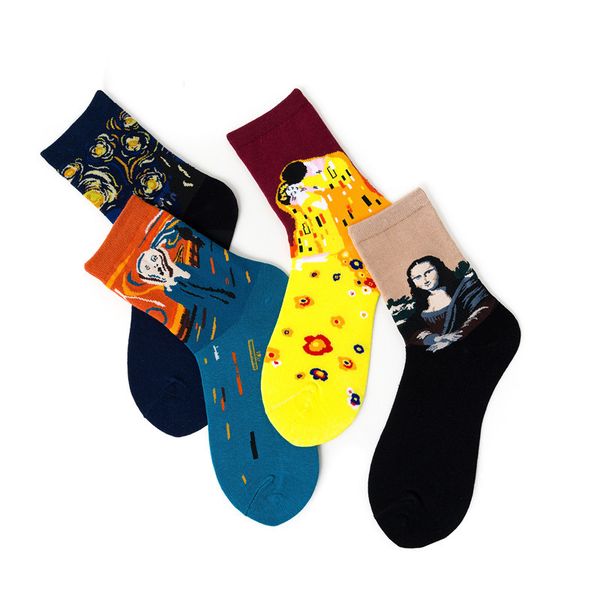 abstract oil painting design of cotton socks art mona lisa couple socks autumn and winter tube skateboarding socks c0224, Black
abstract oil painting design of cotton socks art mona lisa couple socks autumn and winter tube skateboarding socks c0224, Black