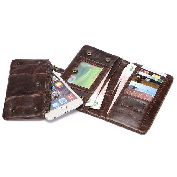 wallets long wallet men vintage dark brown zipper coins banknotes po cards pockets large capacity convenient genuine leather, Red;black
wallets long wallet men vintage dark brown zipper coins banknotes po cards pockets large capacity convenient genuine leather, Red;black
