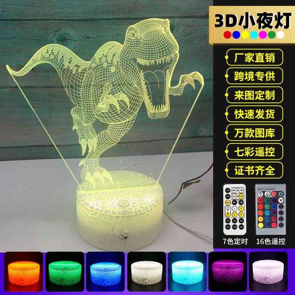 new strange 3d dinosaur acrylic led bedroom creative human body induction nightlight home
new strange 3d dinosaur acrylic led bedroom creative human body induction nightlight home