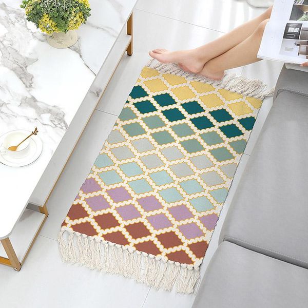 carpets nordic entrance doormat indoor plaid printed bedroom hand knot tassel rugs anti slip macrame living room carpet door floor mats
carpets nordic entrance doormat indoor plaid printed bedroom hand knot tassel rugs anti slip macrame living room carpet door floor mats