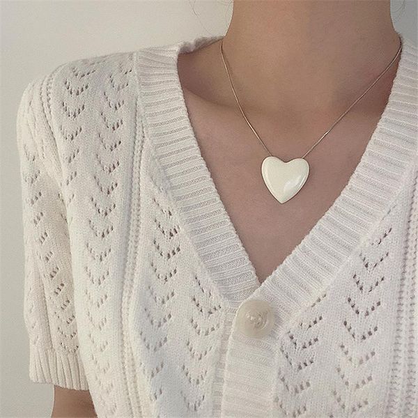 chains white drip glaze heart pendant necklace for women girl silver color short chain choker necklaces party jewelry collares
chains white drip glaze heart pendant necklace for women girl silver color short chain choker necklaces party jewelry collares