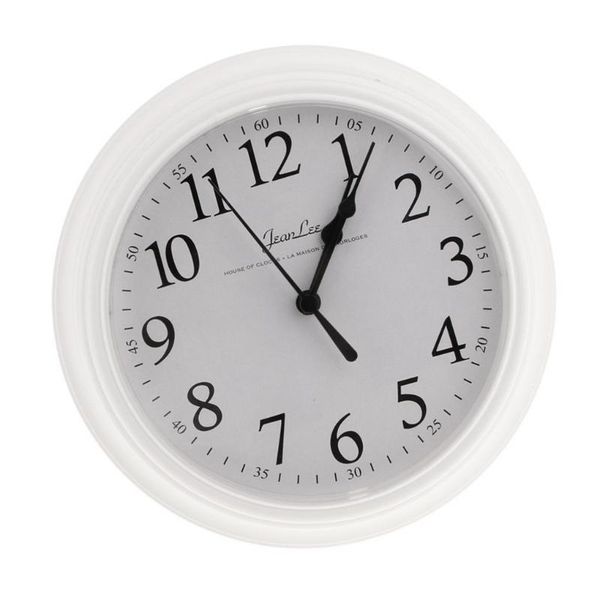 wall clocks jeyl 9 inch clock kitchen bedroom mini living room mute home - white