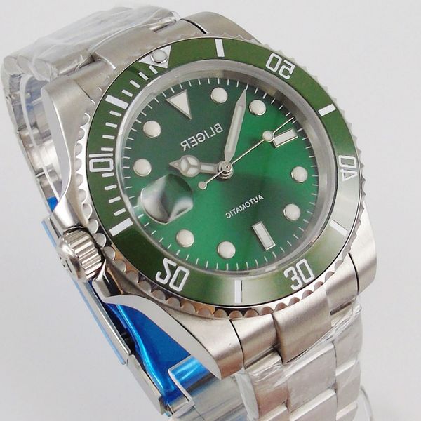 bliger green nh35 miyota movement watch male sapphire crystal stainless steel bracelet solid backcover, Slivery;brown
bliger green nh35 miyota movement watch male sapphire crystal stainless steel bracelet solid backcover, Slivery;brown