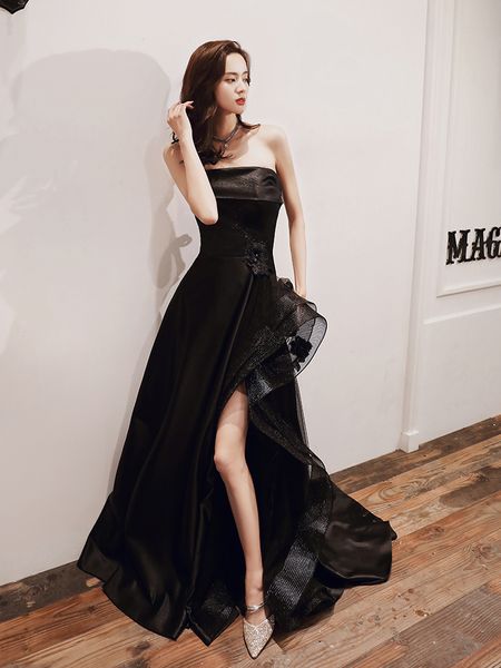 black strapless off shoulder formal evening dresss fashion brilliant appliques sleeveless bandage female party gown, Black;red
black strapless off shoulder formal evening dresss fashion brilliant appliques sleeveless bandage female party gown, Black;red