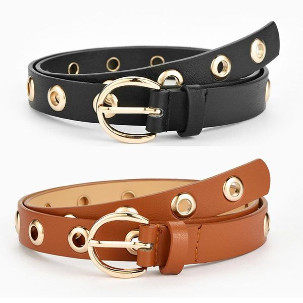 belts fashion belt women personality eyelet grommet metal buckle waistband female pu leather thin for jeans decorative strap, Black;brown
belts fashion belt women personality eyelet grommet metal buckle waistband female pu leather thin for jeans decorative strap, Black;brown