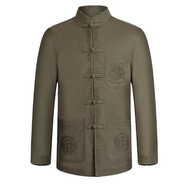 men's jackets autumn tangzhuang jacket khaki black tunic coat male vintage inwrought tang oufit chinese style mandarin collar clothing, Black;brown
men's jackets autumn tangzhuang jacket khaki black tunic coat male vintage inwrought tang oufit chinese style mandarin collar clothing, Black;brown
