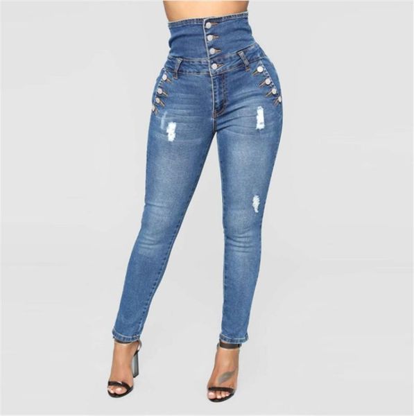 2021 new product women's retro clothing streetwear pants plus size high waist four-breasted stretch slim jeans feminino, Blue
2021 new product women's retro clothing streetwear pants plus size high waist four-breasted stretch slim jeans feminino, Blue