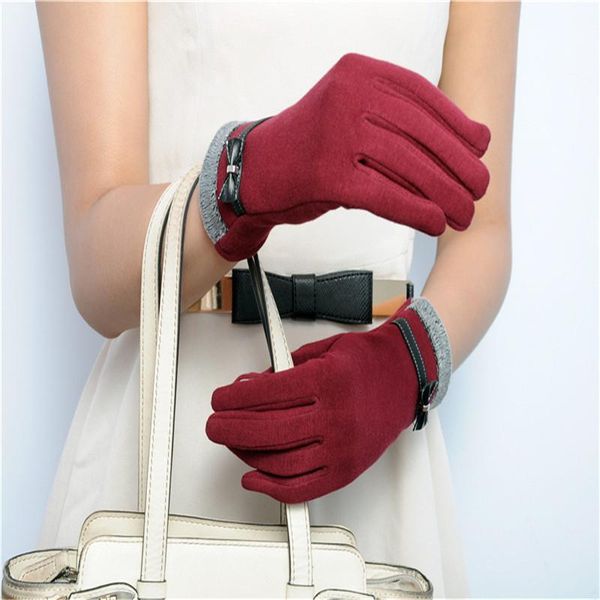 five fingers gloves elegant womens screen winter warm bow soft wrist mittens cashmere full finger guantes mujer handschoenen, Blue;gray
five fingers gloves elegant womens screen winter warm bow soft wrist mittens cashmere full finger guantes mujer handschoenen, Blue;gray