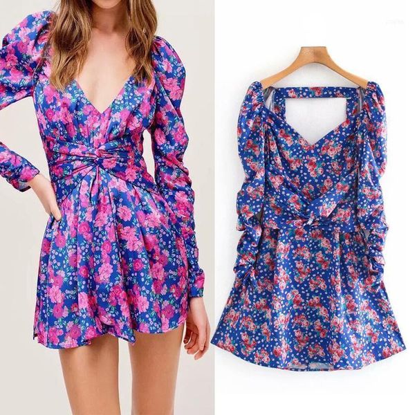 dress women summer 2021 blue floral balloon sleeve with tight cuffs lady pleated gathered waist short dresses gown1, Black;gray
dress women summer 2021 blue floral balloon sleeve with tight cuffs lady pleated gathered waist short dresses gown1, Black;gray
