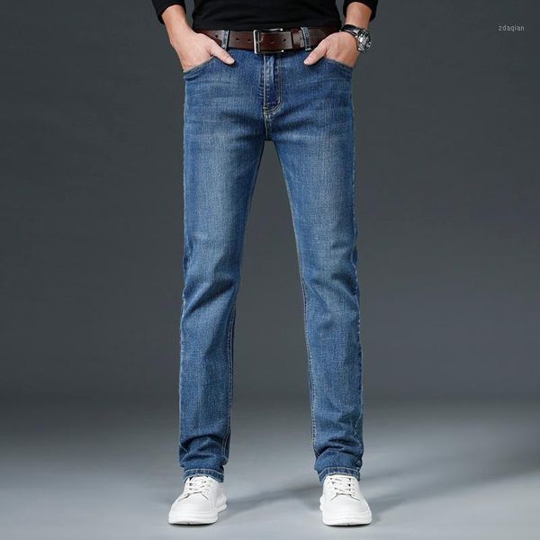 men's jeans men business fashion denim pants casual trousers classic slim jean straight fit 2038, Blue
men's jeans men business fashion denim pants casual trousers classic slim jean straight fit 2038, Blue