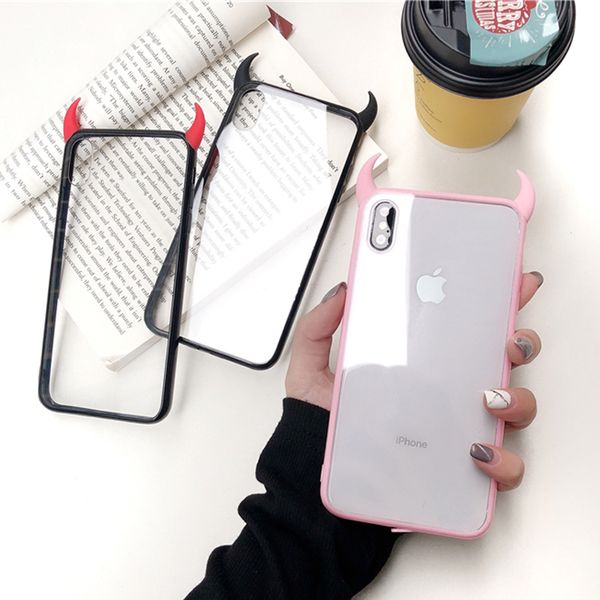 for iphone11 pro max 6 6s 7 8plus x xr xs max 3d luxury devil horns phone case s9 s10 plusblack red acrylic back cover funda
for iphone11 pro max 6 6s 7 8plus x xr xs max 3d luxury devil horns phone case s9 s10 plusblack red acrylic back cover funda