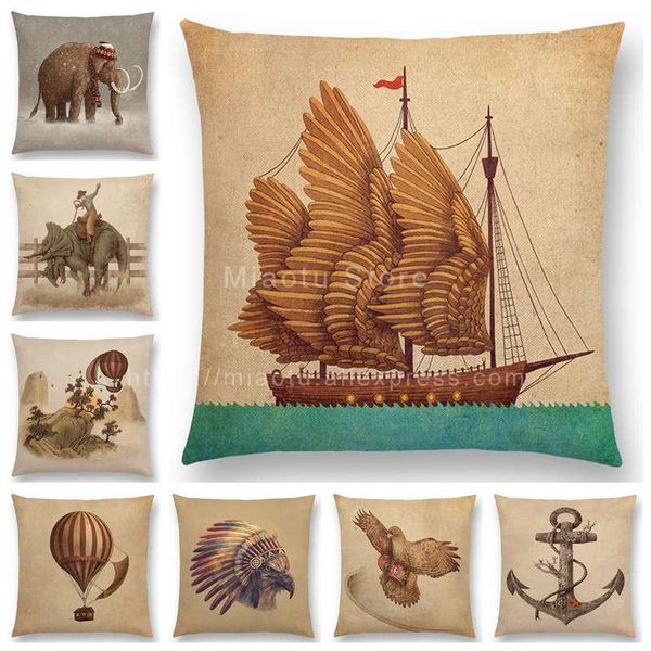 vintage cushion cover gramophone adventure by airship air balloon sailing home decor throw pillowcase
vintage cushion cover gramophone adventure by airship air balloon sailing home decor throw pillowcase