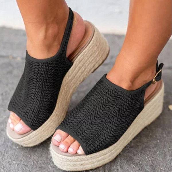 bomlight espadrilles summer women sandals fashion female beach shoes heels shoes comfortable platform cane flip flop, Black
bomlight espadrilles summer women sandals fashion female beach shoes heels shoes comfortable platform cane flip flop, Black