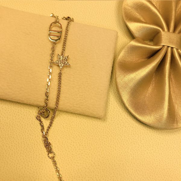 2021 new designer high end five star double layer bracelet bracelet, Silver
2021 new designer high end five star double layer bracelet bracelet, Silver