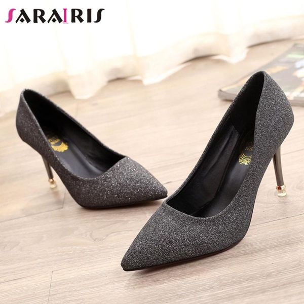 dress shoes sarairis sweet shallow pointed toe pumps high thin heels women spring unique glitters office woman, Black
dress shoes sarairis sweet shallow pointed toe pumps high thin heels women spring unique glitters office woman, Black