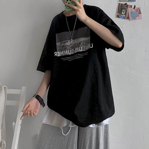 punk tshirt women's blouse hong kong style harajuku summer short sleeve casual trend in boys shirt loose korean dgbs, White
punk tshirt women's blouse hong kong style harajuku summer short sleeve casual trend in boys shirt loose korean dgbs, White