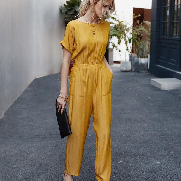 women's jumpsuits & rompers casual solid color jumpsuit short sleeve round neck back lace up slim fit elegant trousers overalls, Black;white
women's jumpsuits & rompers casual solid color jumpsuit short sleeve round neck back lace up slim fit elegant trousers overalls, Black;white