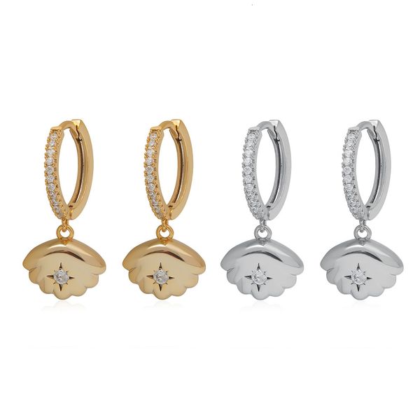 dangle earrings zircon inlaid shell earring female advanced sense earring, minority design, style, Silver
dangle earrings zircon inlaid shell earring female advanced sense earring, minority design, style, Silver