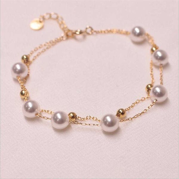 fashion exquisite double layer women's chain bracelet temperament female pearl gold bracelet party jewelry q0719, Black
fashion exquisite double layer women's chain bracelet temperament female pearl gold bracelet party jewelry q0719, Black