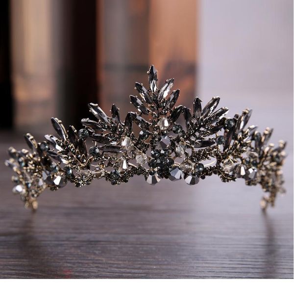 trendy wedding crown baroque black rhinestone crystal bridal crown headdress wedding hair accessories tiara handmade cr jlloia, Silver
trendy wedding crown baroque black rhinestone crystal bridal crown headdress wedding hair accessories tiara handmade cr jlloia, Silver
