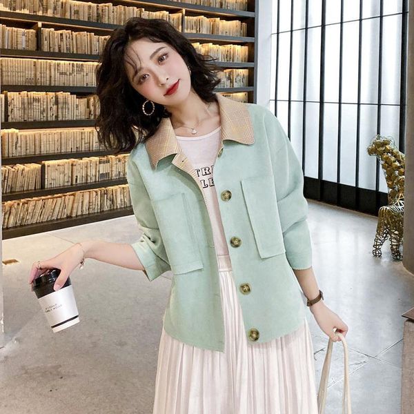 women's jackets autumn and winter suede jacket short 2021 versatile casual button long sleeve fall for women, Black;brown
women's jackets autumn and winter suede jacket short 2021 versatile casual button long sleeve fall for women, Black;brown