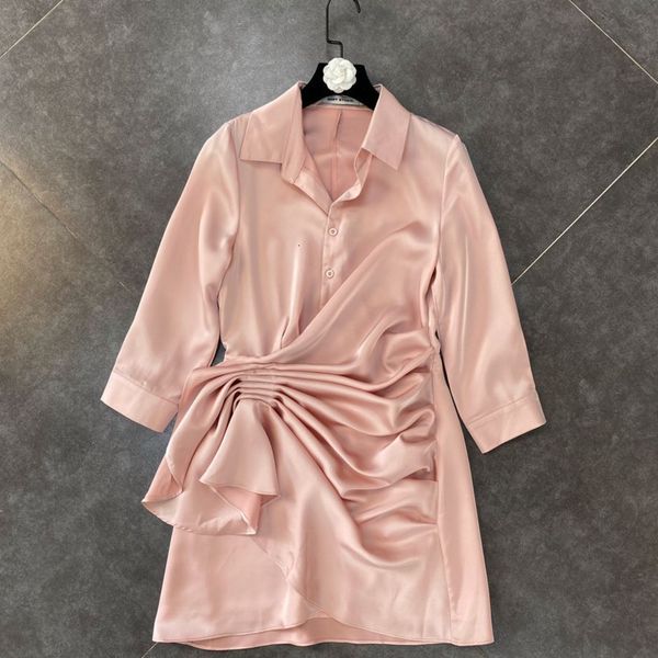 female loose seam mimi dress new solid color turn-down collar wrist sleeve fashion spring 2021 4gir, Black;gray
female loose seam mimi dress new solid color turn-down collar wrist sleeve fashion spring 2021 4gir, Black;gray
