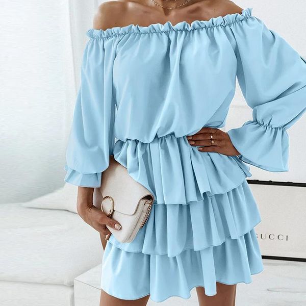 casual dresses autumn slash neck cascading ruffle dress women off shoulder blue mini female 2021 elegant office lady vestidos, Black;gray
casual dresses autumn slash neck cascading ruffle dress women off shoulder blue mini female 2021 elegant office lady vestidos, Black;gray