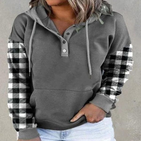 women's hoodies & sweatshirts women plaid sweatshirt 2021 winter drawstring cotton hooded casual loose pullover oversize jacket, Black
women's hoodies & sweatshirts women plaid sweatshirt 2021 winter drawstring cotton hooded casual loose pullover oversize jacket, Black