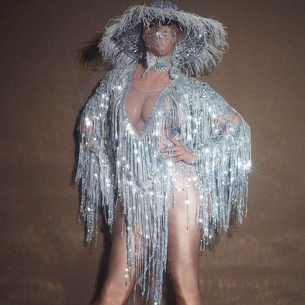 sparkly silver sequin fringes bodysuit hat performance costume one-piece dance wear singer stage leotard rave festival clothing, Black;red
sparkly silver sequin fringes bodysuit hat performance costume one-piece dance wear singer stage leotard rave festival clothing, Black;red