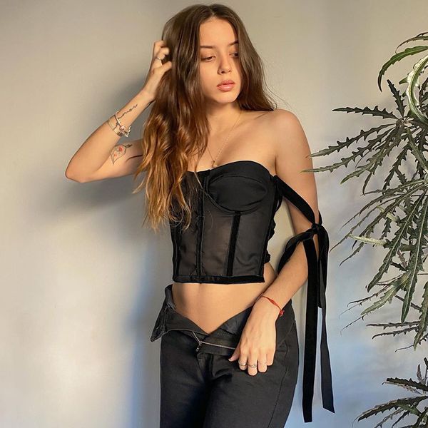 cross bandage tie up backless crop women vintage black sleeveless t shirt ladies summer hold chest tshirts, White
cross bandage tie up backless crop women vintage black sleeveless t shirt ladies summer hold chest tshirts, White