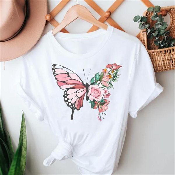 summer tshirts butterfly floral women t shirt cartoon beach fashion short sleeve clothes graphic lady print female tee, White
summer tshirts butterfly floral women t shirt cartoon beach fashion short sleeve clothes graphic lady print female tee, White
