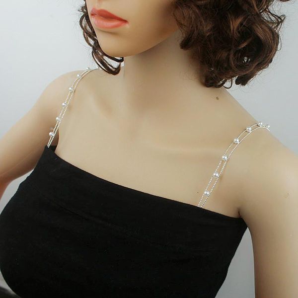 women's g-strings summer pearl bras straps brassiere invisiable adjustable beauty back shoulder strap underwear bra accessories, Black;white
women's g-strings summer pearl bras straps brassiere invisiable adjustable beauty back shoulder strap underwear bra accessories, Black;white