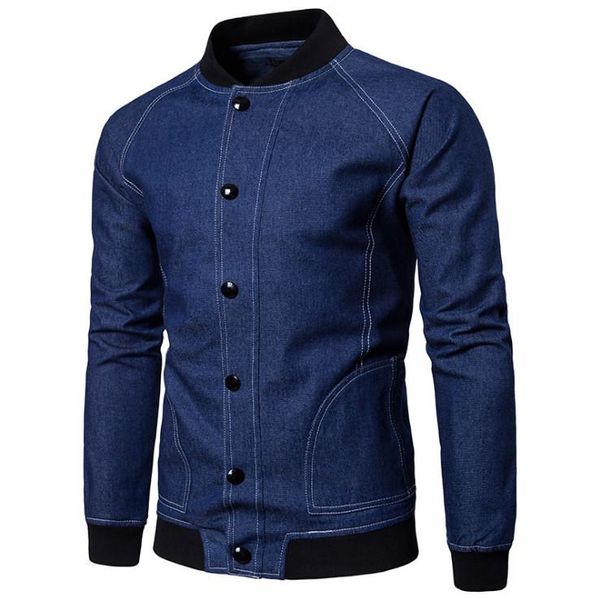 men's jackets 2021 mens denim jacket single breasted slim fit stand coats cowboy fashion male jeans, Black;brown
men's jackets 2021 mens denim jacket single breasted slim fit stand coats cowboy fashion male jeans, Black;brown