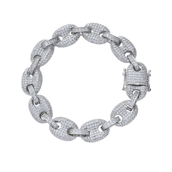 rapper out hip paved cz wide link bling iced bracelets solid beans coffee hop chain stone for fashion women men 12mm jewelry qmfvm, Black
rapper out hip paved cz wide link bling iced bracelets solid beans coffee hop chain stone for fashion women men 12mm jewelry qmfvm, Black