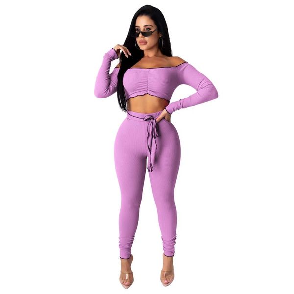 2021 off shoulder two piece set solid bodycon 2 piece set women long sleeve and pants summer autumn sets, Gray
2021 off shoulder two piece set solid bodycon 2 piece set women long sleeve and pants summer autumn sets, Gray