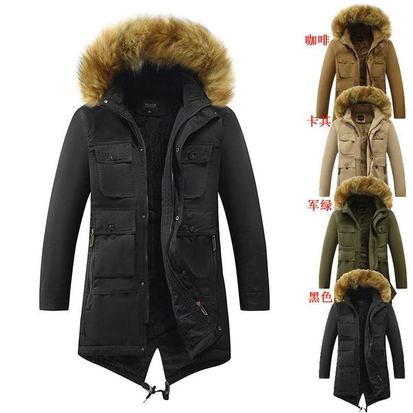 men's jackets winter cotton padded clothes large hooded multi pocket, Black;brown
men's jackets winter cotton padded clothes large hooded multi pocket, Black;brown