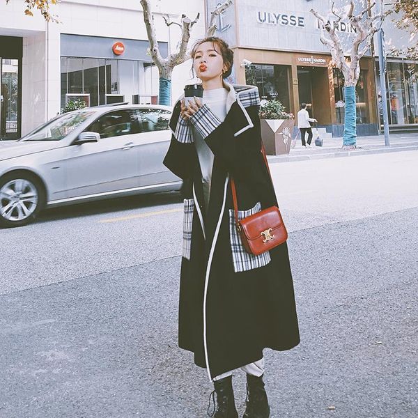 oversized women black woolen jacket overcoat mid-length autumn winter korean loose thick style coat fashion hooded temperament women's
oversized women black woolen jacket overcoat mid-length autumn winter korean loose thick style coat fashion hooded temperament women's