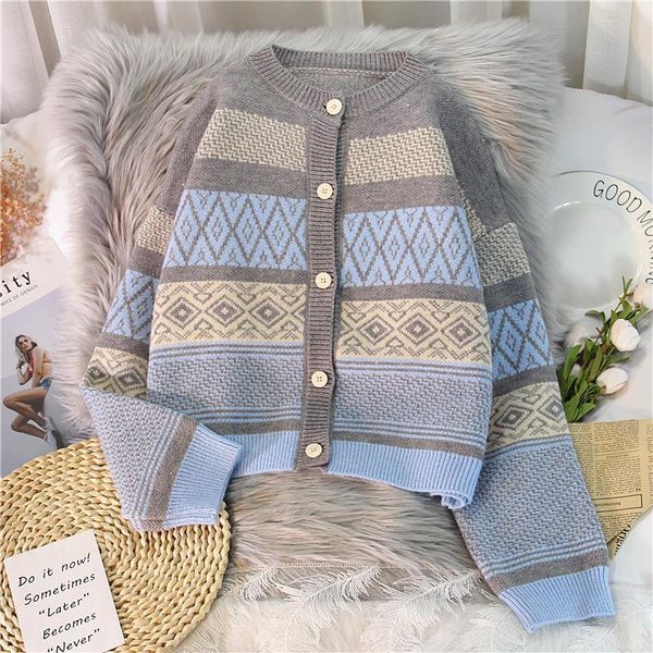 women's knits & tees women 2021 spring autumn patchwork print cardigan female o-neck knitted coats ladies casual loose sweater jackets, White
women's knits & tees women 2021 spring autumn patchwork print cardigan female o-neck knitted coats ladies casual loose sweater jackets, White
