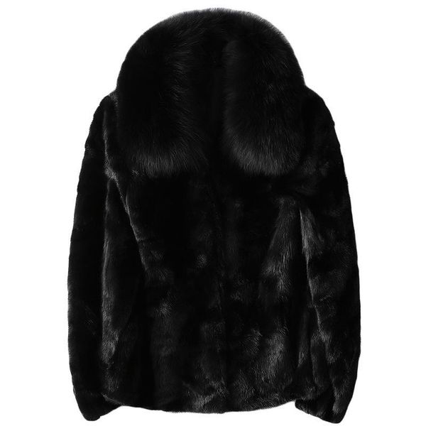 women's fur & faux real natural mink coat with collar fashion warm winter waistcoats custom any size, Black
women's fur & faux real natural mink coat with collar fashion warm winter waistcoats custom any size, Black