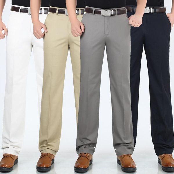 men's pants summer thin business casual high waist loose cotton trousers straight versatile gray more sizes 29-42, Black
men's pants summer thin business casual high waist loose cotton trousers straight versatile gray more sizes 29-42, Black