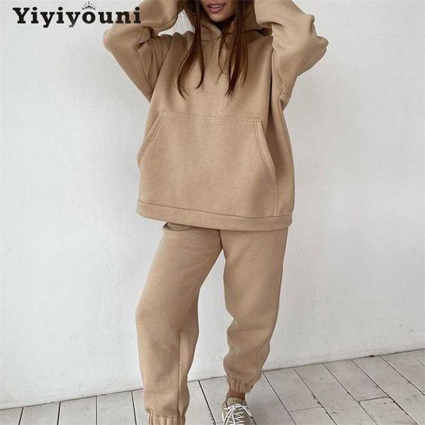 yiyiyouni thickened fleece hooded sweatshirt and pants two pieces set women autumn winter casual solid sweatpants female outfits 211116, Gray
yiyiyouni thickened fleece hooded sweatshirt and pants two pieces set women autumn winter casual solid sweatpants female outfits 211116, Gray