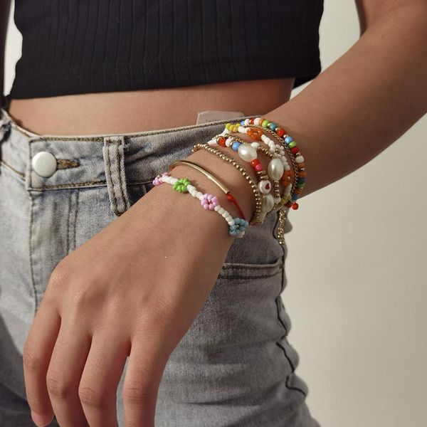 beaded, strands multilayer colorful acrylic beaded bracelet sets for women girls bohemian rope thread female summer jewelry 2021, Black
beaded, strands multilayer colorful acrylic beaded bracelet sets for women girls bohemian rope thread female summer jewelry 2021, Black