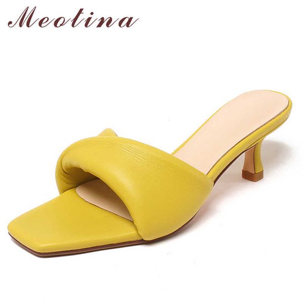meotina slippers shoes women genuine leather sandals high heel square toe sandals thin heel cow leather ladies footwear summer 210608, Black
meotina slippers shoes women genuine leather sandals high heel square toe sandals thin heel cow leather ladies footwear summer 210608, Black