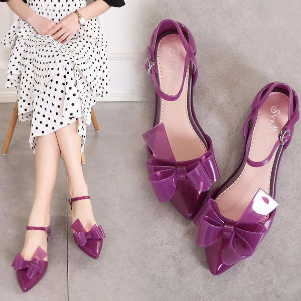 zzpohe summer new pointed hollow women's jelly shoes flat bottom button soft plastic sandals seaside waterproof women's sandals, Black
zzpohe summer new pointed hollow women's jelly shoes flat bottom button soft plastic sandals seaside waterproof women's sandals, Black