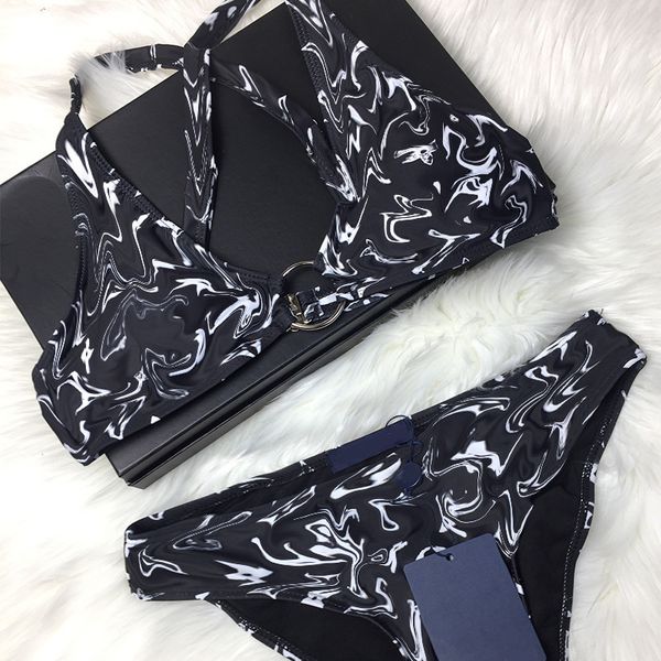 luxury metal buckle bikinis high waist bathing suit full letters printed swimwears designer swimming wear for ladies, White;black
luxury metal buckle bikinis high waist bathing suit full letters printed swimwears designer swimming wear for ladies, White;black